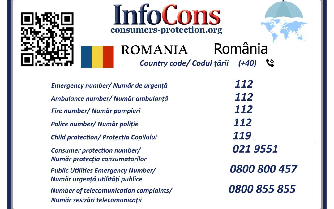 Numere utile valabile pe teritoriul României