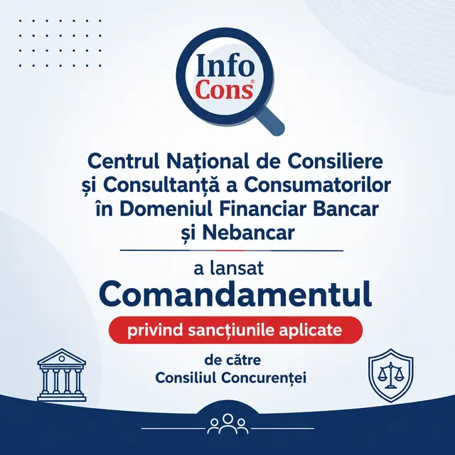 Centrul Național de Consiliere și Consultanță a Consumatorilor în Domeniul Financiar Bancar și Nebancar a lansat Comandamentul privind sancțiunile aplicate de către Consiliul Concurenței