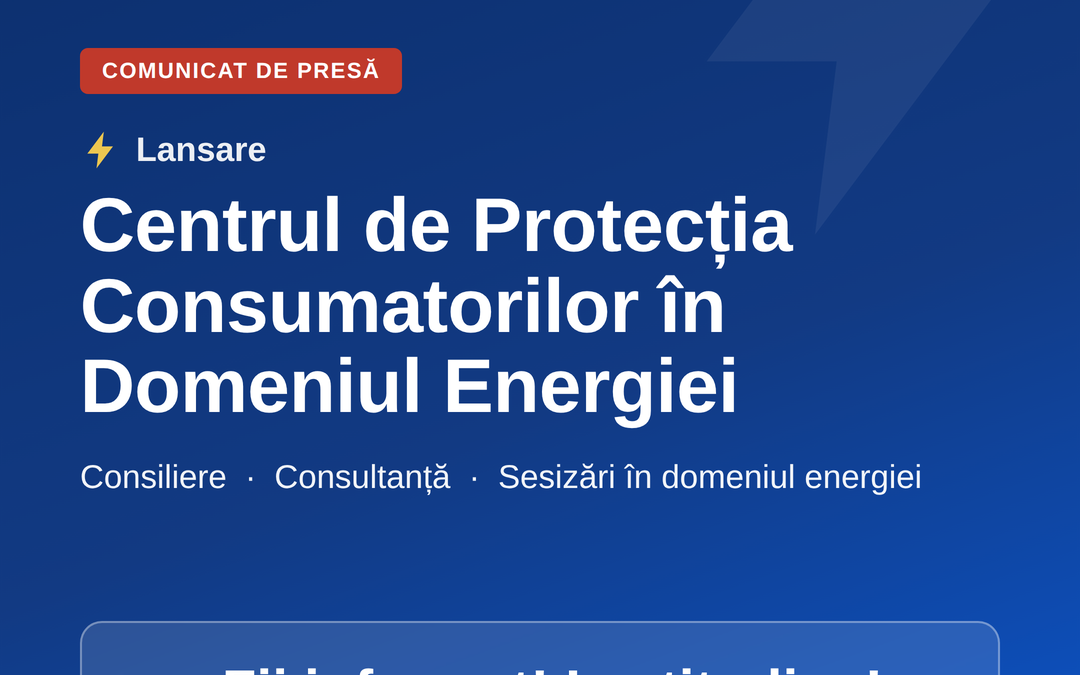 InfoCons lanseaza Centrul de Protectia Consumatorilor in Domeniul Energiei